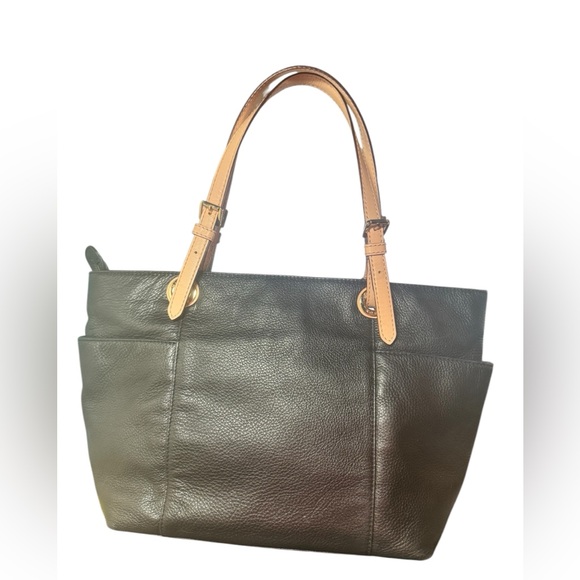 Michael Kors Black Leather Tote Bag - Picture 3 of 13